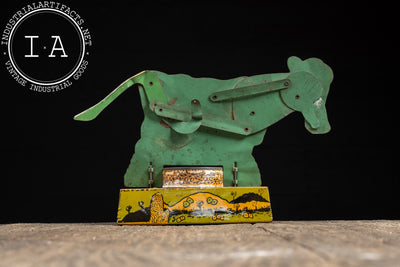 Vintage Tin Litho Mechanical Mooing Cow