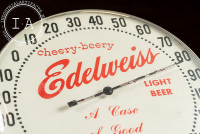 Vintage Edelweiss Beer Advertising Thermometer
