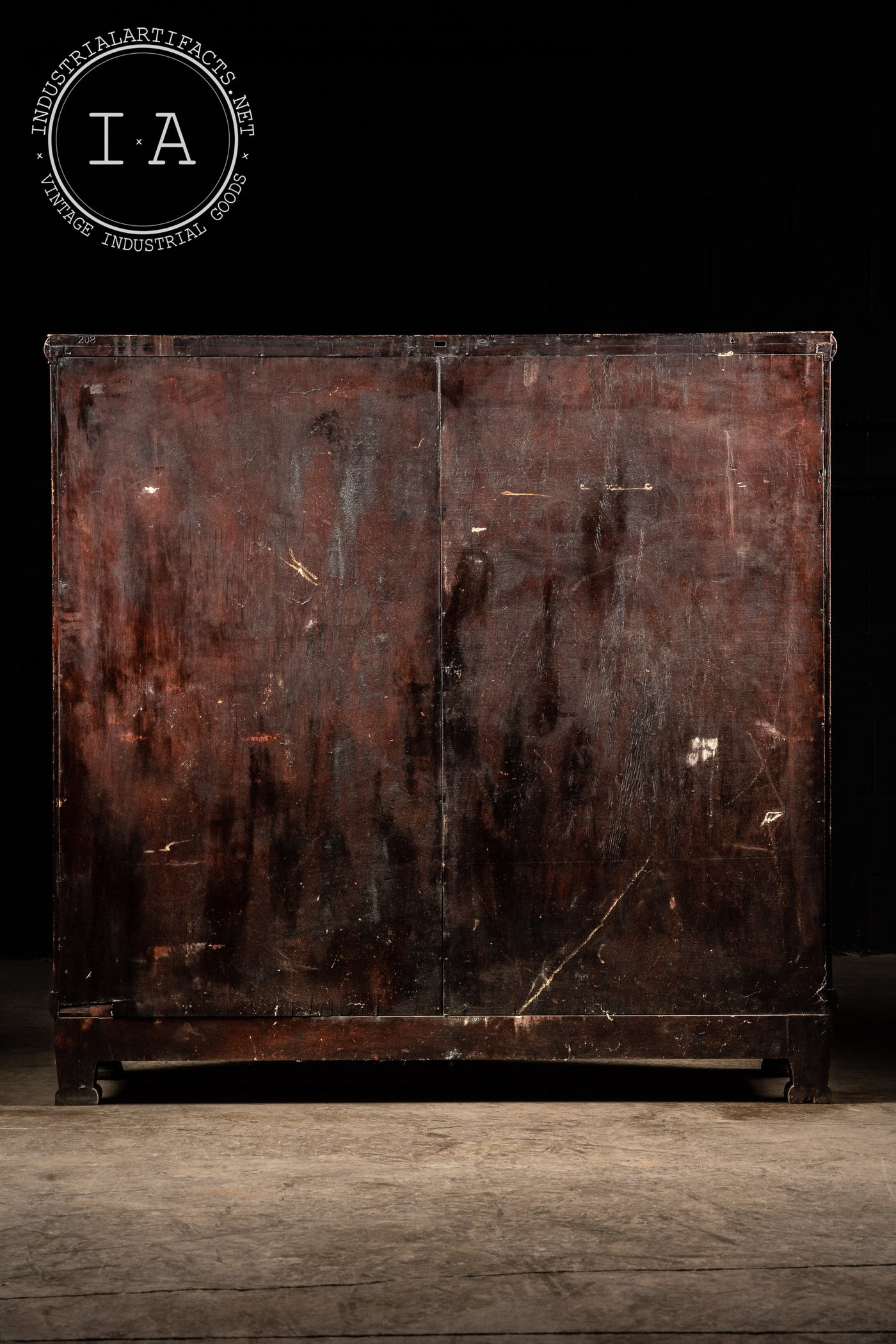 c. 1825-30s Mahogany Empire Bookshelf With Glass Doors