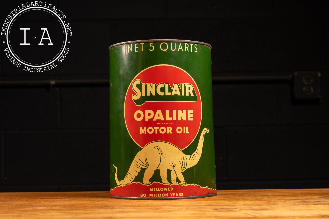 c. 1940s 5-Quart Sinclair Oil Can