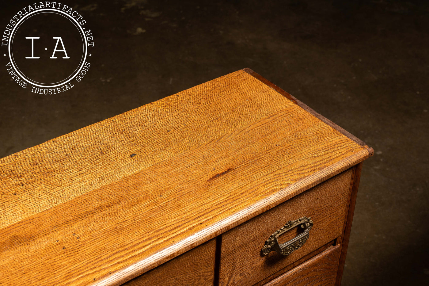 Antique Oak Apothecary Cabinet