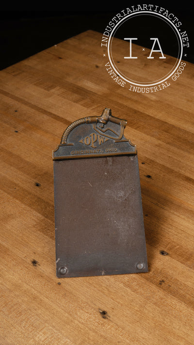 Vintage OPW Metal Gas Pump Clipboard