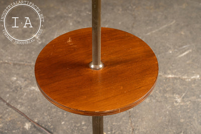 Antique Brass Floor Ashtray Lamp