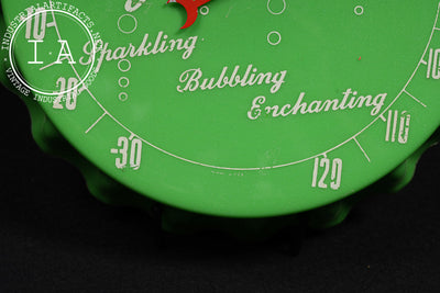 Vintage "Lymette Soda" Advertising Figural Bottle Cap Thermometer