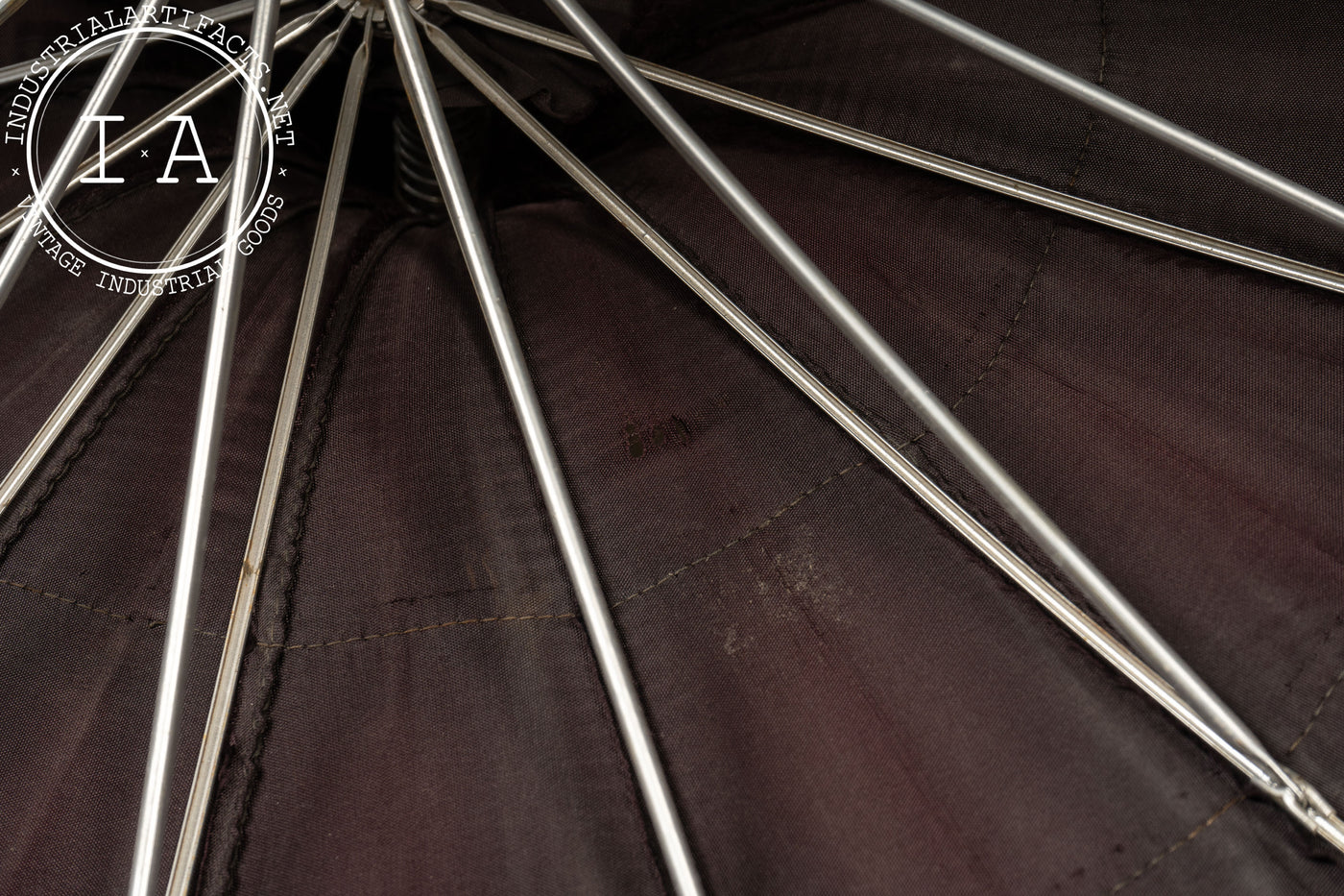Early 20th Century Ruffled Maroon Silk Parasol