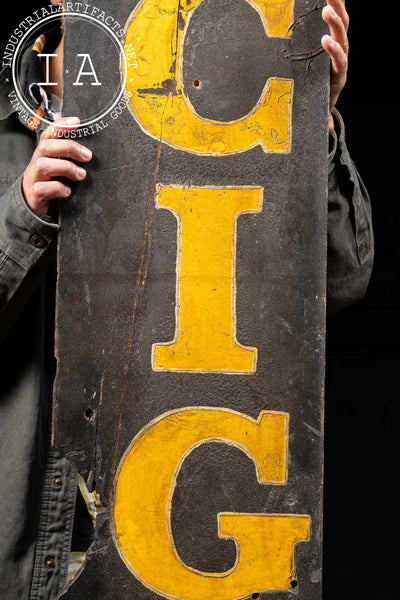 Antique "Cigars" Painted Wooden Sign