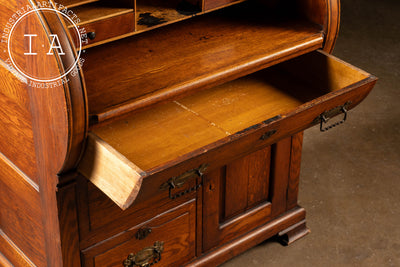 Early 20th Century Oak Roll-Top Secretary Desk