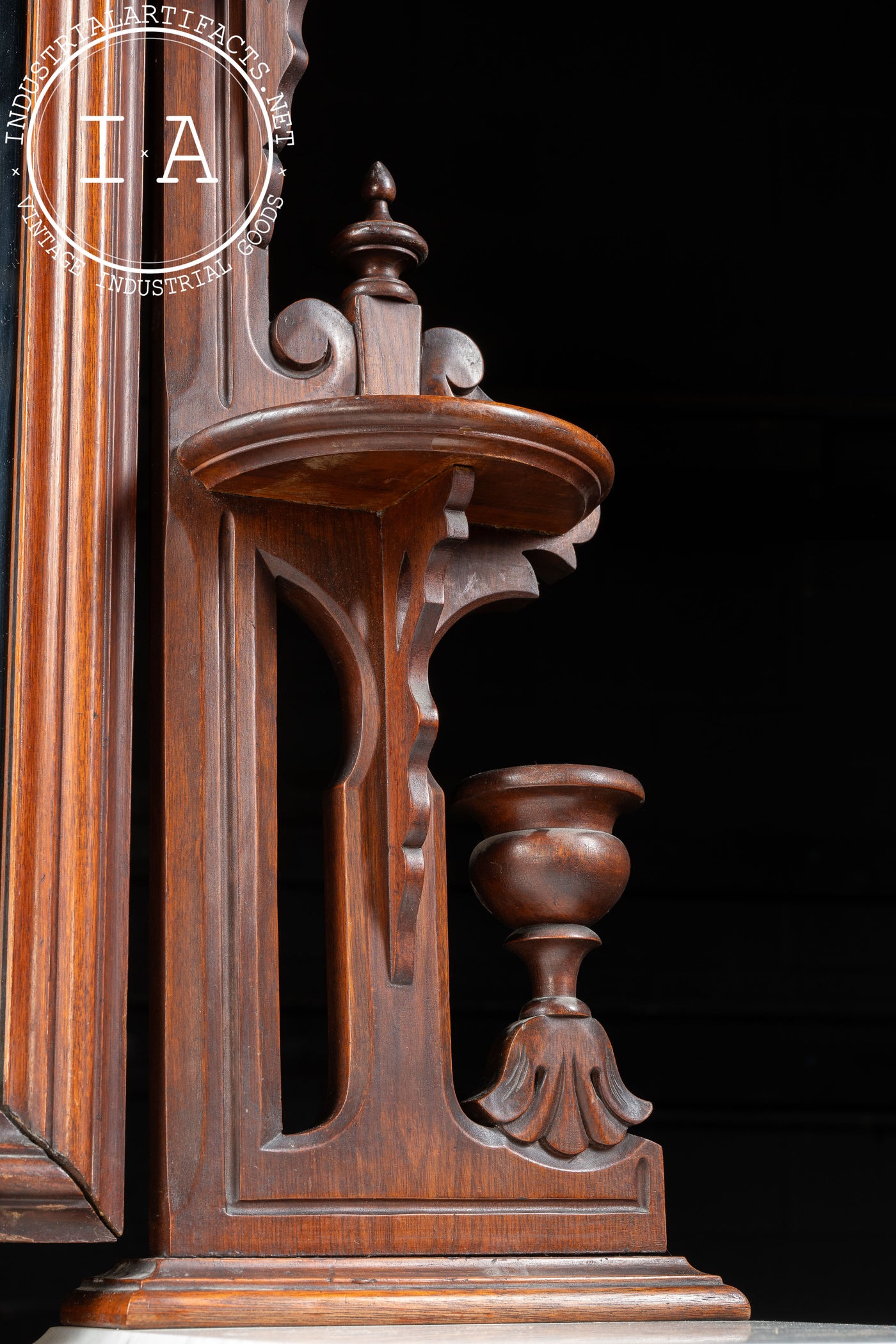 Late 19th Century Eastlake Victorian Walnut Dresser with Mirror and Marble Top