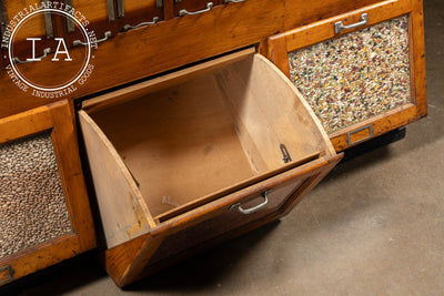 Massive Antique Maple Dry Goods Cabinet