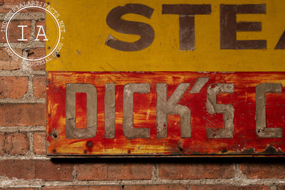 Vintage "Dick's Club" Painted Wood Sign