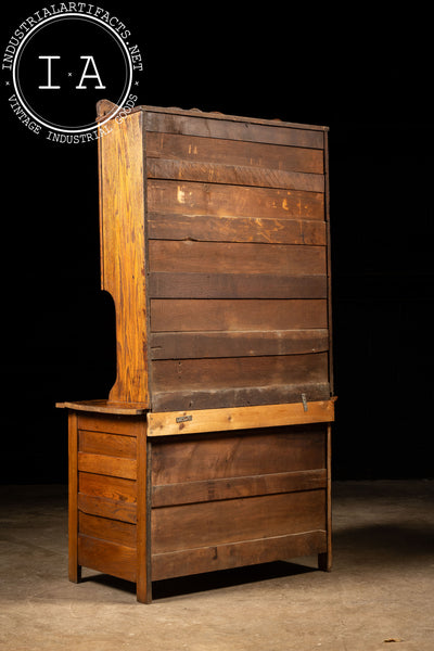 Early Oak Farmhouse Kitchen Hutch