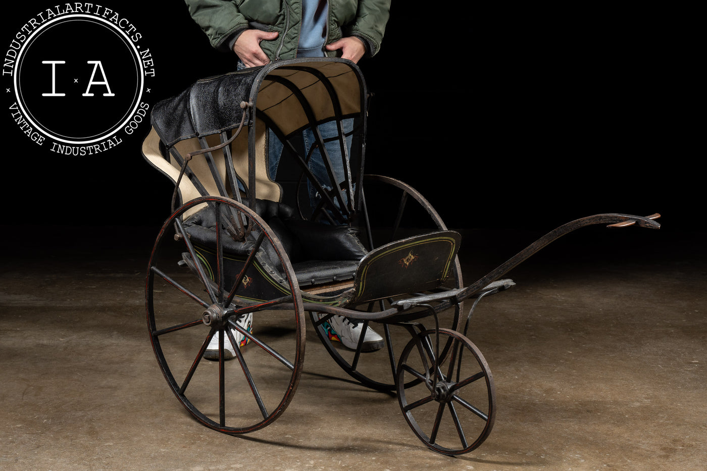 Late 19th Century Children's Buggy in Black