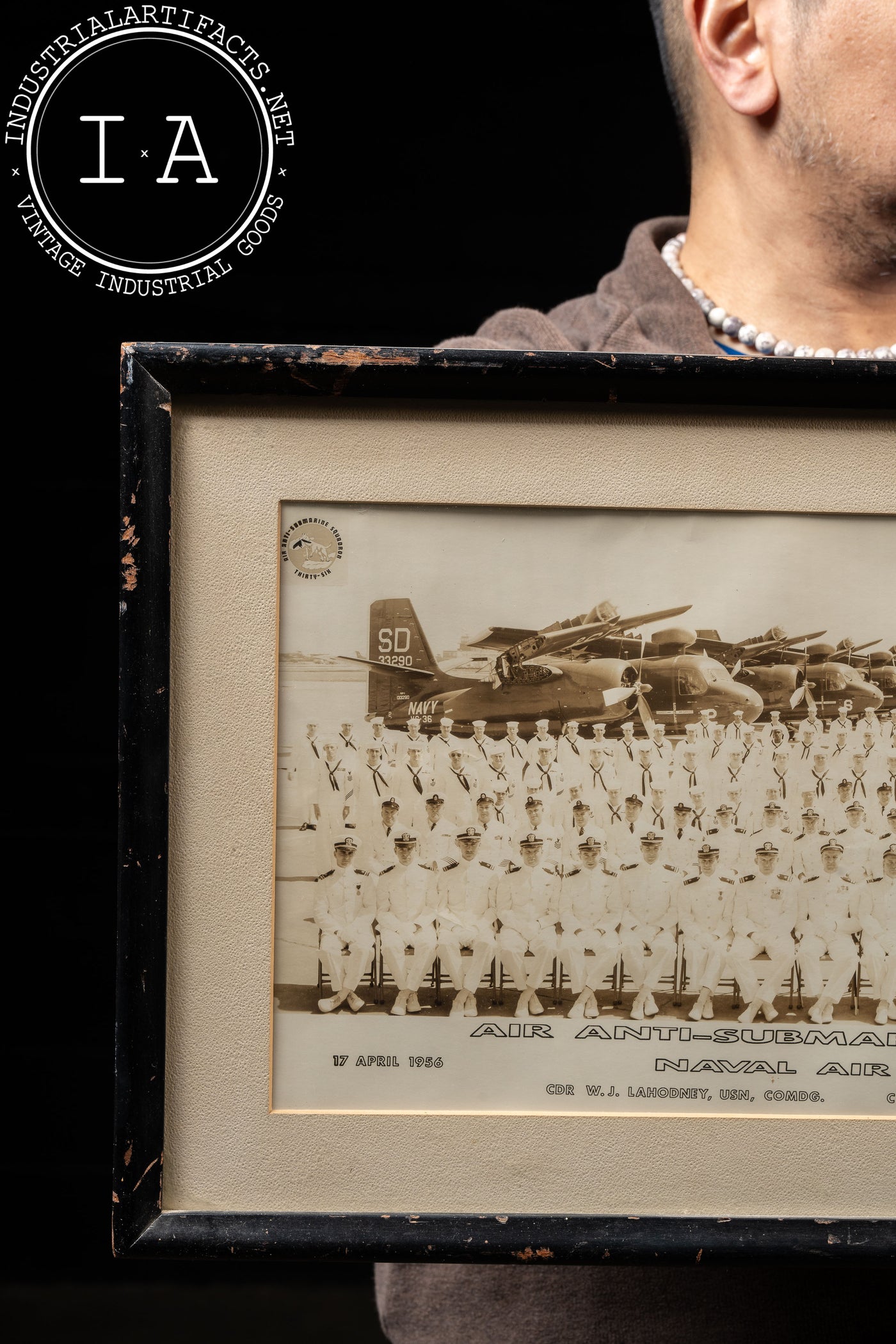 Framed 1956 U.S. Navy VS-36 Crew Panorama