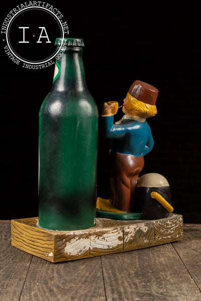 Vintage Ceramic Heineken Beer Bartop Advertising Display
