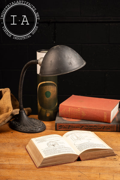 Antique Cast Iron No. 50 Adjustable Desk Lamp by Aladdin