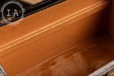 Crocodile Embossed Leather Vanity or Train Case