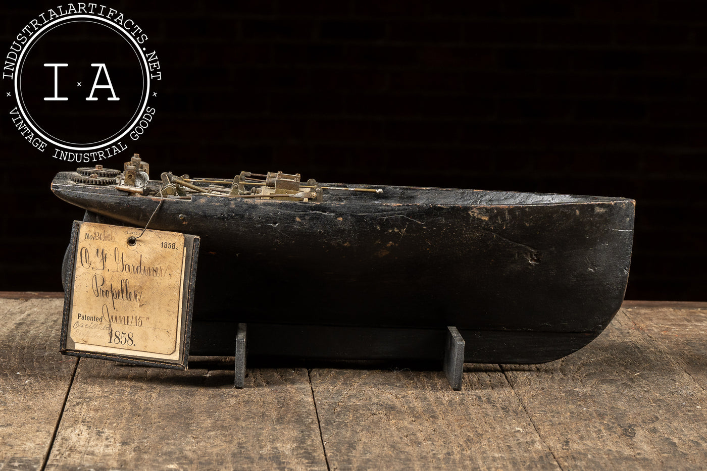 Mid-19th Century C. F. Gardiner Vibrating Propeller Patent Model, Numbered