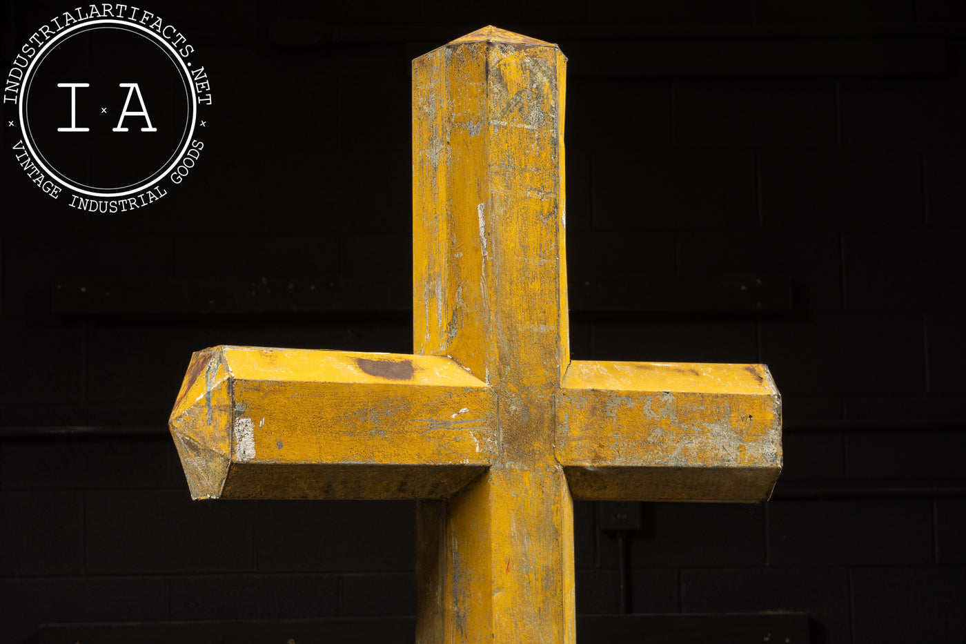 Vintage Painted Tin Cross