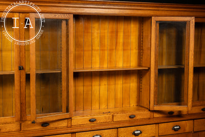 Massive Early 20th Century Apothecary Display Cabinet