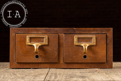 Small Wooden Desktop Card Catalog by Gaylord