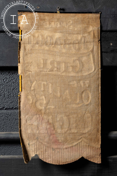 Early 20th Century Tobacco Girl Cloth Advertising Banner