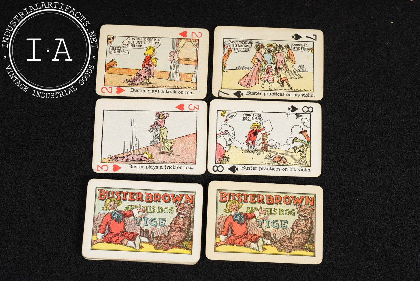 1900s Buster Brown Advertising Playing Cards with Case