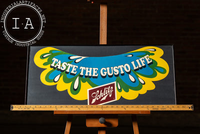 Vintage Schlitz "Taste The Gusto Life" Framed Print Advertisement