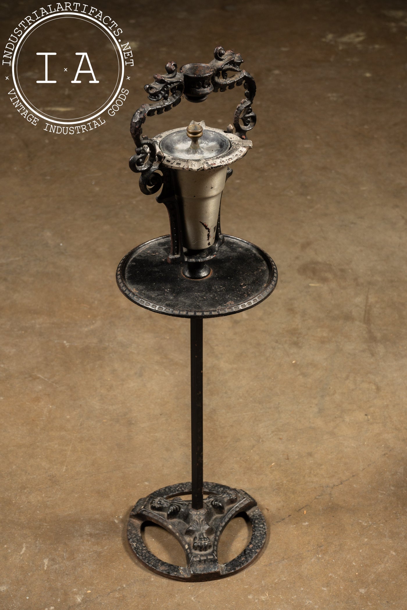 Mid 19th Century Double Dragon Smoke Stand