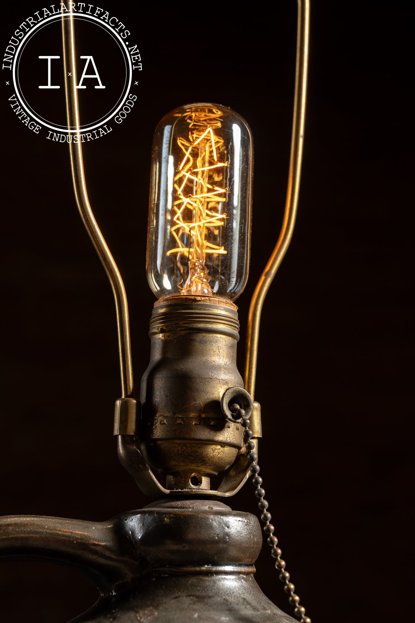 Rustic Converted Stoneware Crock Jug Lamp