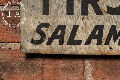 Early 20th Century Hand-Painted "F. L. Grant" Tin Ithaca Sign