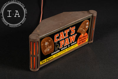 Vintage Cat's Paw Rubber Heels Illuminated ROG Advertising Sign