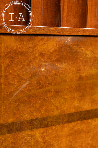 Vintage Art Deco Birdseye Maple Rolling Room Divider