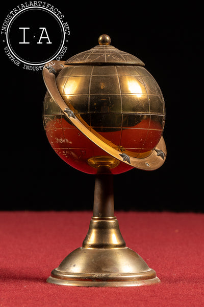 Vintage Brass Globe Space Age Cigarette Dispenser