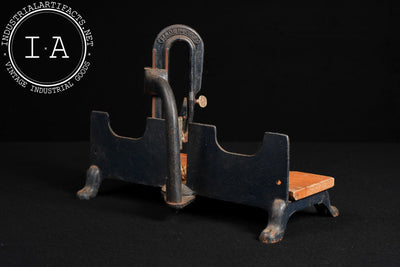 Vintage Cast Iron and Wood Miter Box with Saw by Penncraft