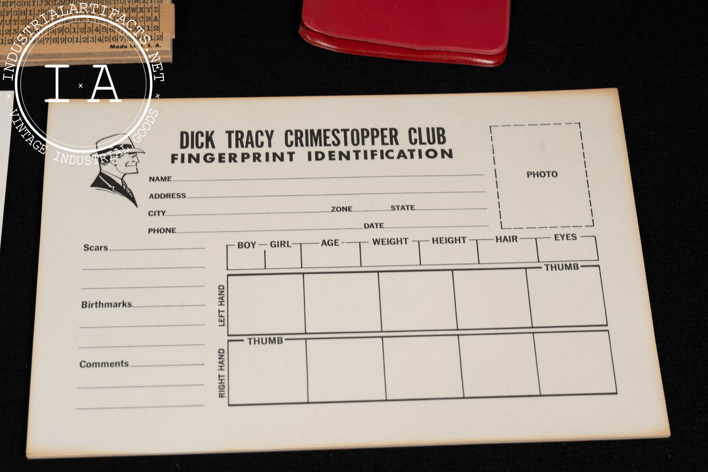Dick Tracy Collectibles Lot - Crimestoppers Kit, Detective Game, and Vinyls