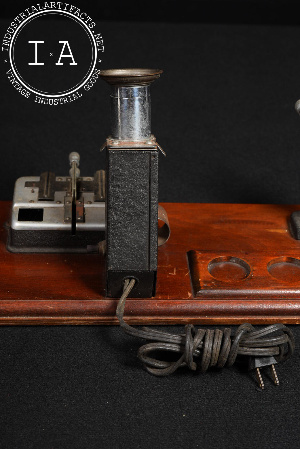 Vintage Wooden Film Splicer & Editing Station by Keystone