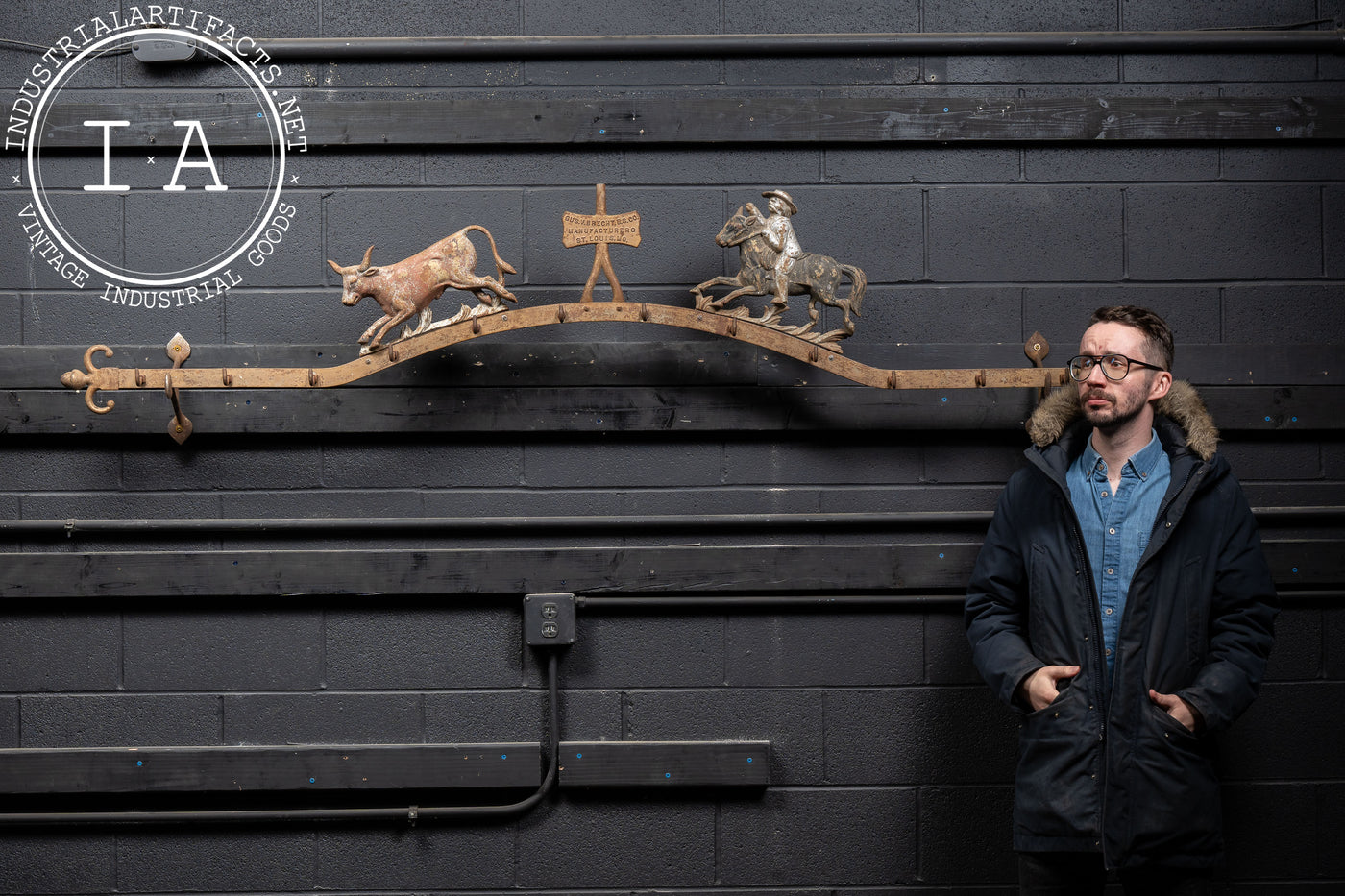 Late 19th Century Butchers Rack Crest by Brecht