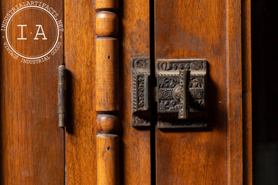 Early Walnut Stepback Apothecary Cabinet