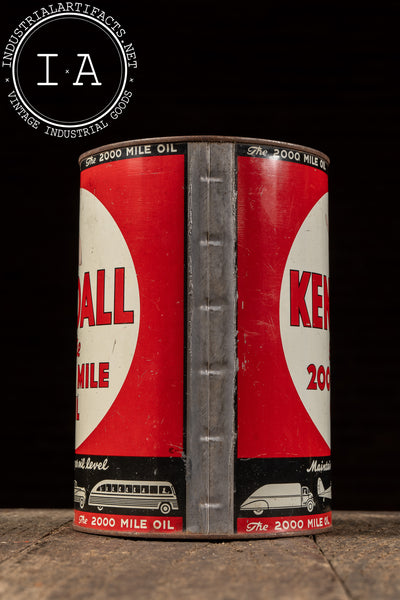 Vintage Kendall “The 2000 Mile Oil” 1-Gallon Can