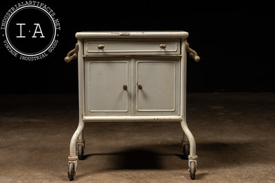 Early 20th Century Steel Dental Cabinet Cart