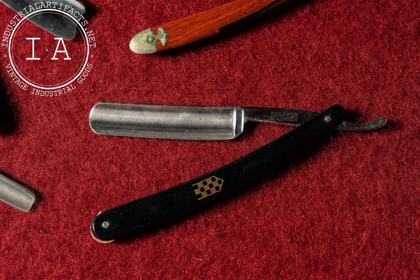 Antique Salesman Sample Straight Razor Case