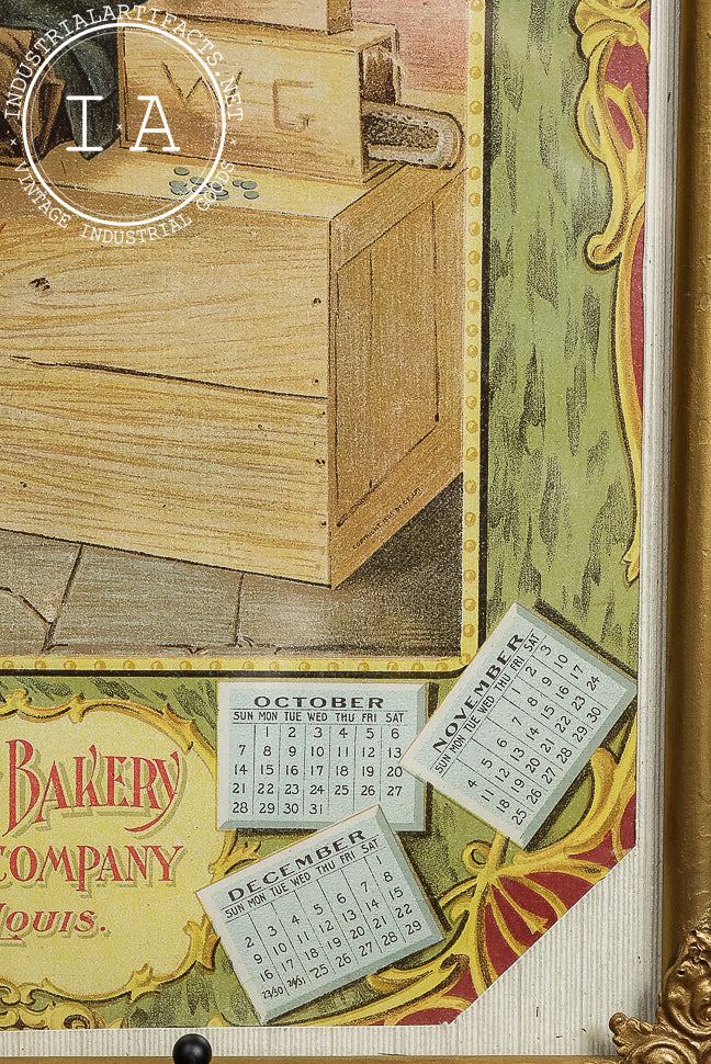 Framed 1906 Advertising Calendar – Heydt Bakery Company, St. Louis