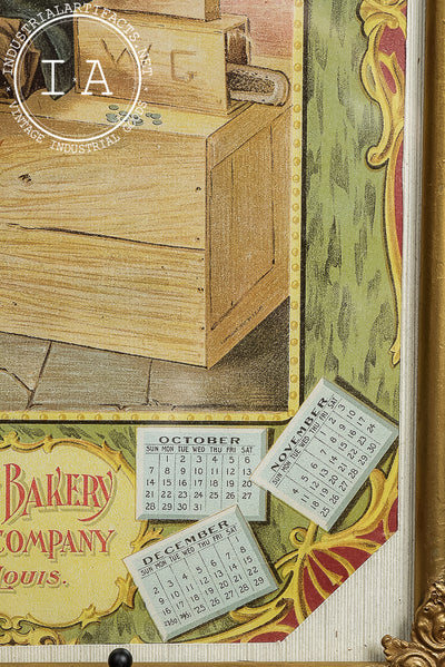 Framed 1906 Advertising Calendar – Heydt Bakery Company, St. Louis