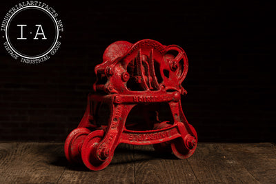 Antique Painted Cast Iron Hay Trolley by Louden