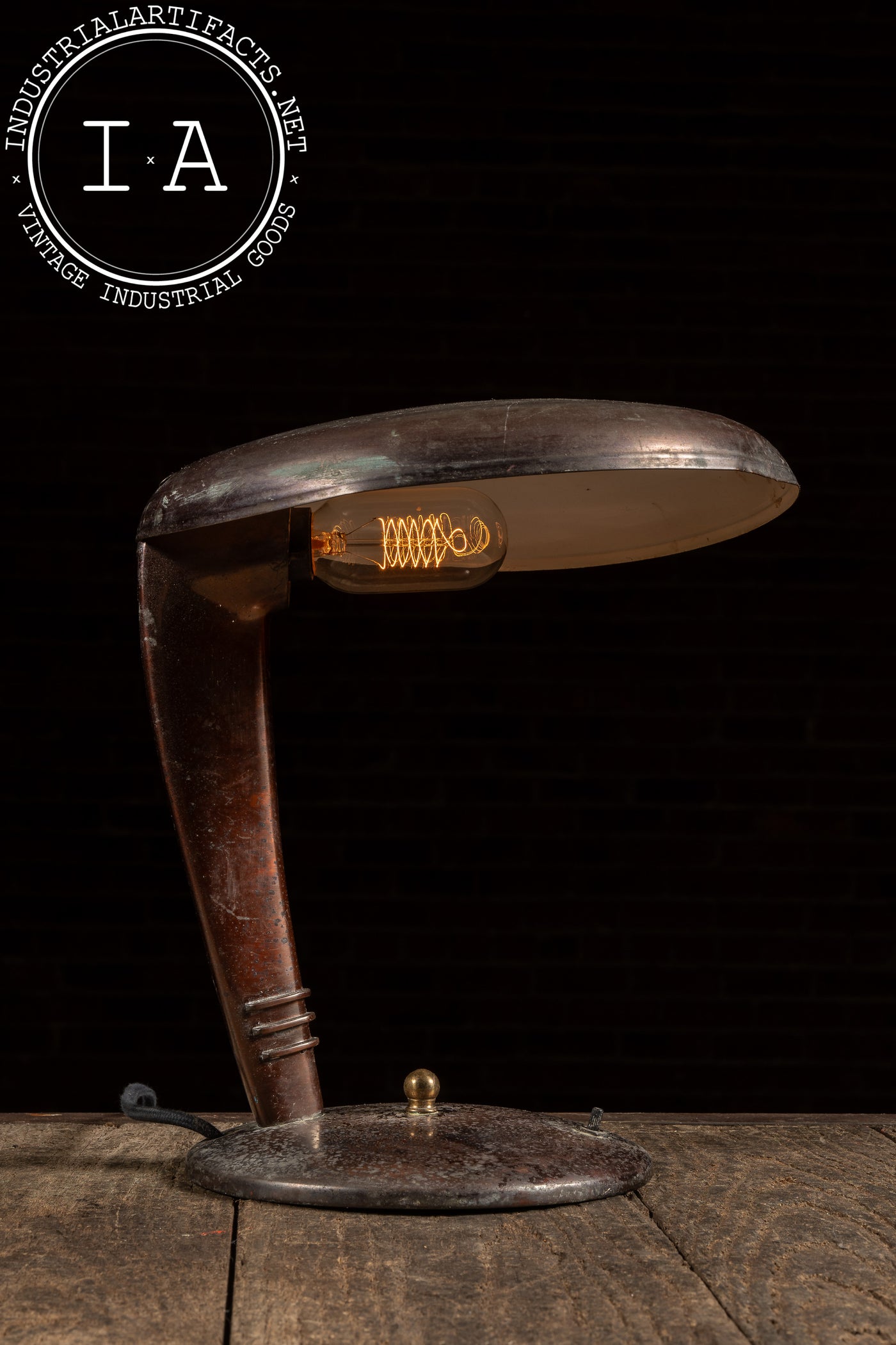 c. 1930 Faries Eye-Saver Cobra Table Lamp