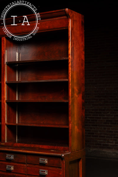 Massive Early 20th Century Double Apothecary Cabinet Set by W. B. McLean
