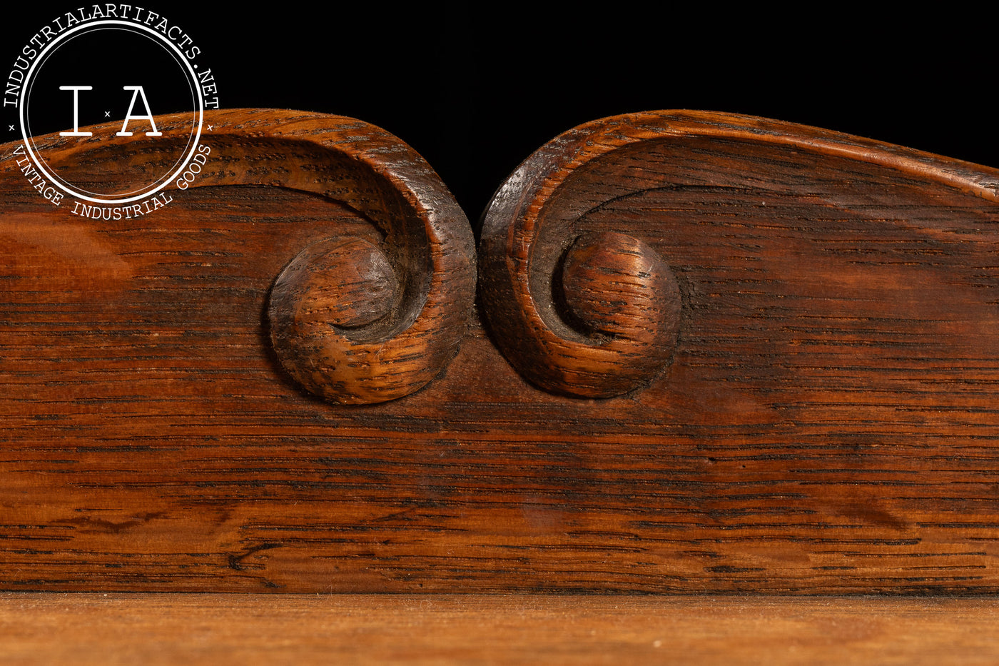 Late 19th Century Oak Green Man Slant-Lid Desk