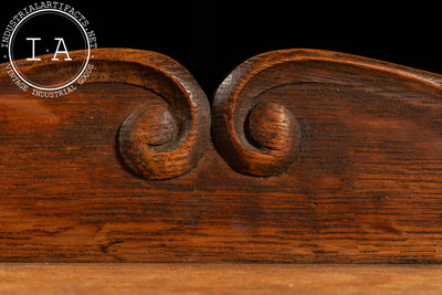 Late 19th Century Oak Green Man Slant-Lid Desk