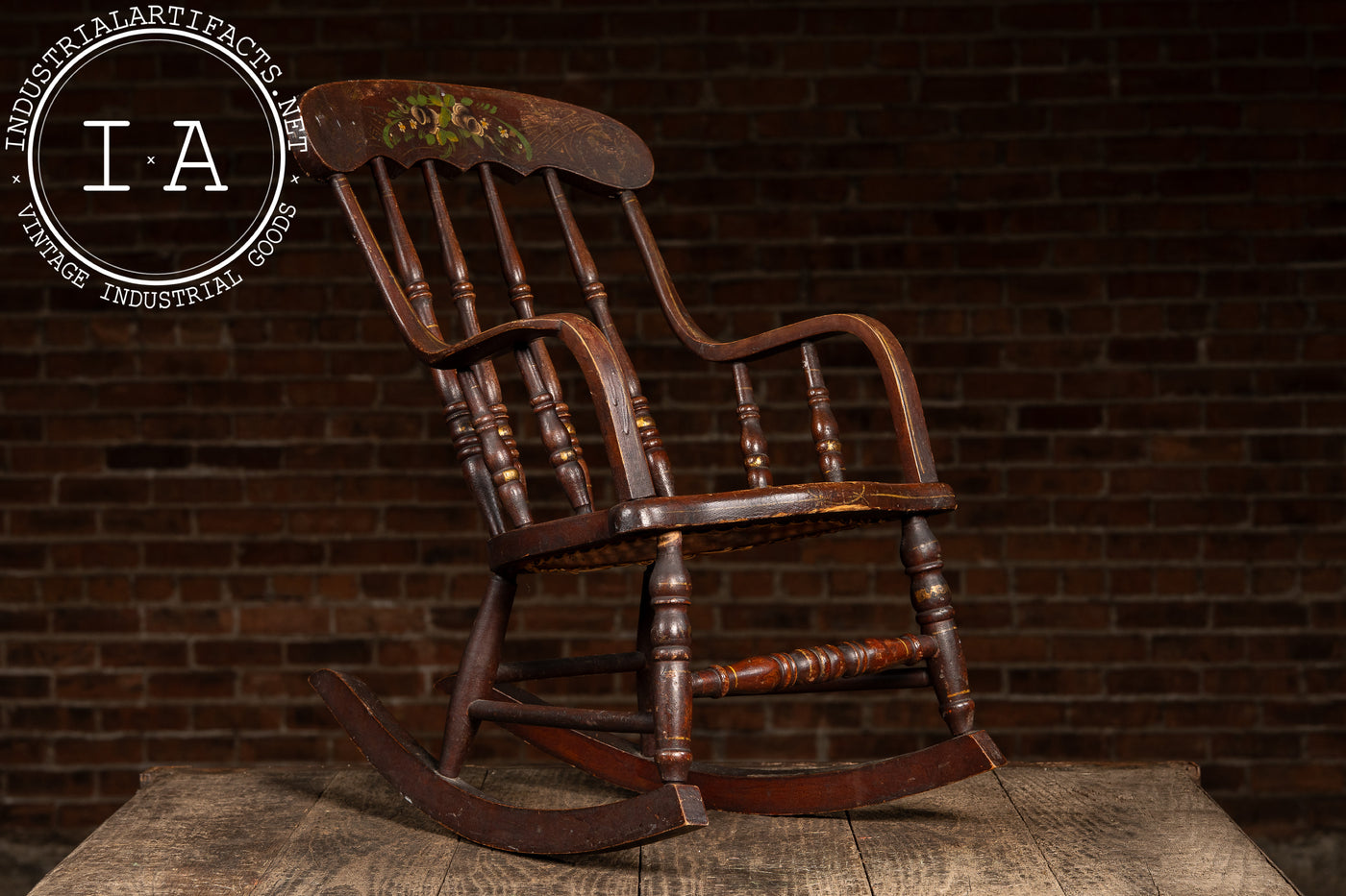 19th Century Child’s Painted Rocking Chair