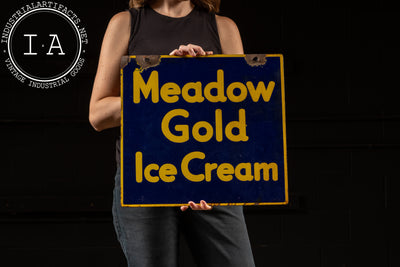 c. 1930s Meadow Gold Ice Cream DSP Sign